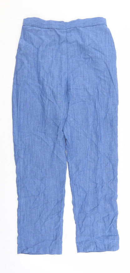 Womens UK Size 10 Preworn Regular Fit  Blue Trousers