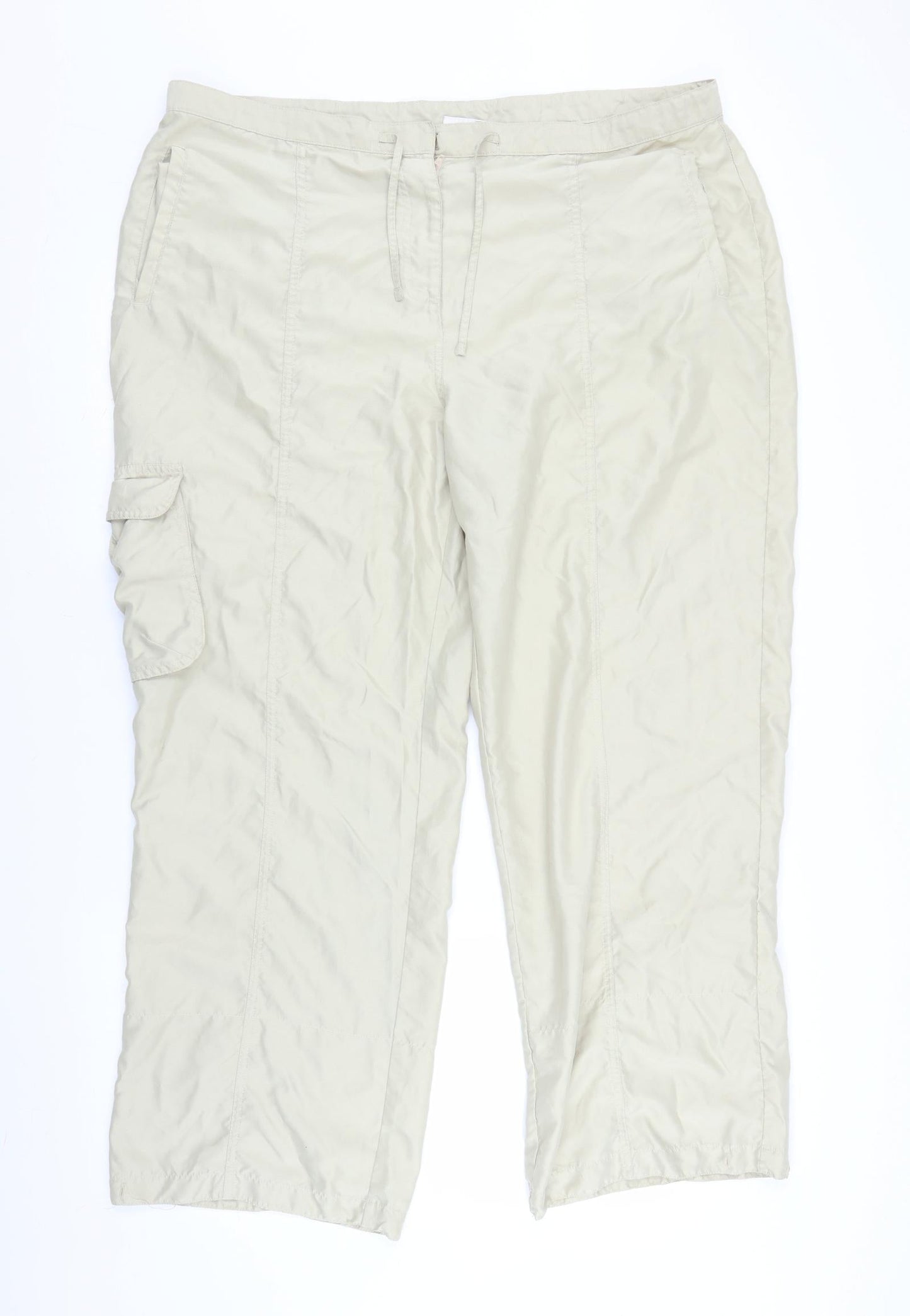 Womens UK Size 20 For Women Regular Fit Cargo Yellow Trousers