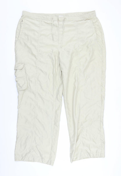 Womens UK Size 20 For Women Regular Fit Cargo Yellow Trousers