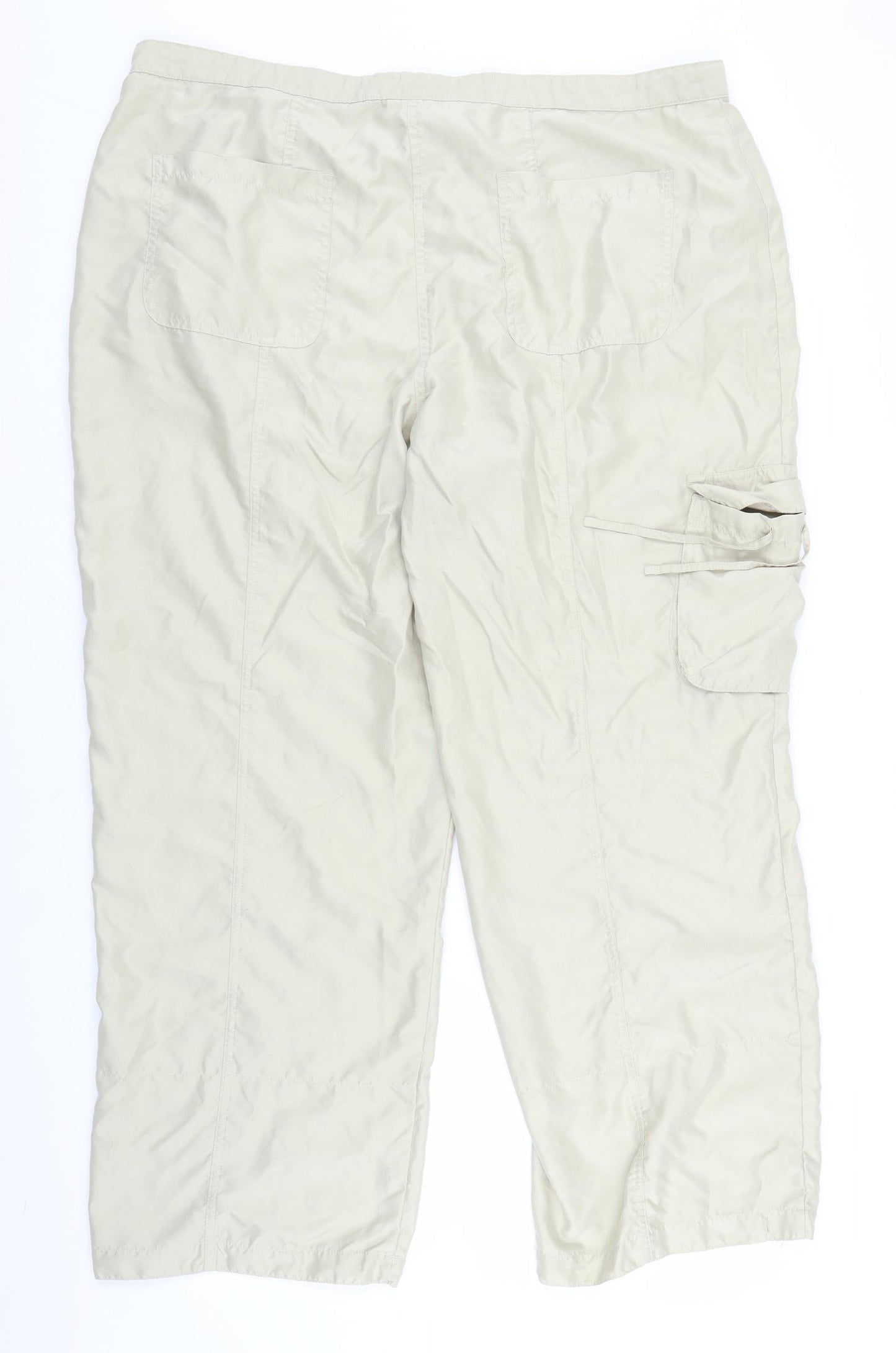 Womens UK Size 20 For Women Regular Fit Cargo Yellow Trousers
