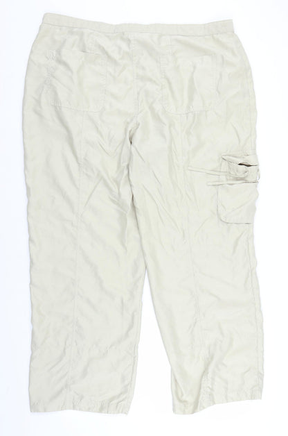 Womens UK Size 20 For Women Regular Fit Cargo Yellow Trousers