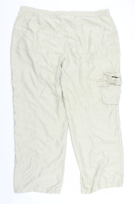 Womens UK Size 20 For Women Regular Fit Cargo Yellow Trousers