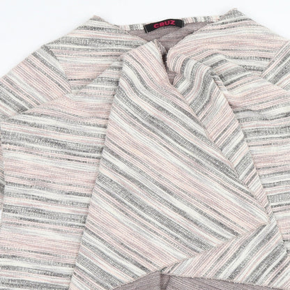 Cruz Womens Multicoloured Striped  Cardigan Jumper Size 16