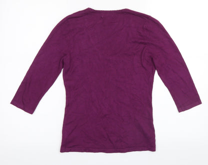 Seed Womens Purple   Pullover Jumper Size S