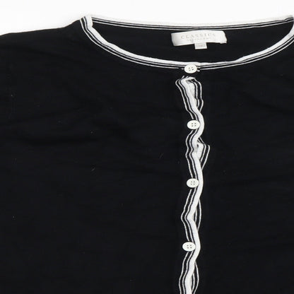 Classics Womens Black  Rayon Pullover Jumper Size 18