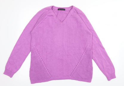 Marks & Spencer Womens Purple   Pullover Jumper Size 12