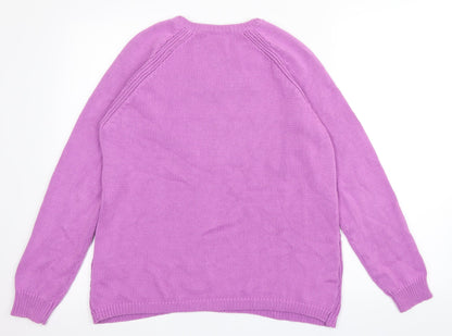 Marks & Spencer Womens Purple   Pullover Jumper Size 12