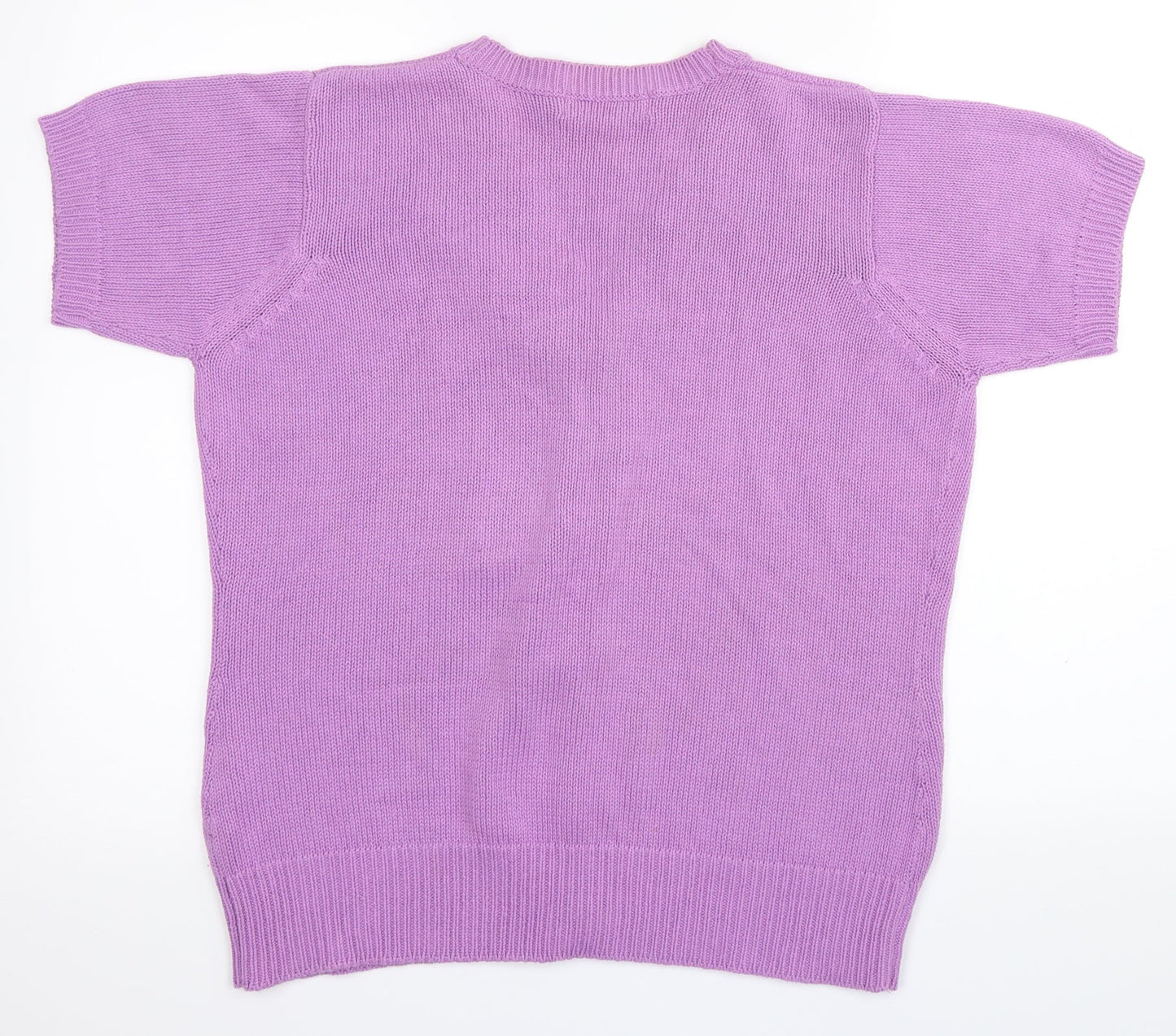EWM Womens Purple  Rayon Cardigan Jumper Size M