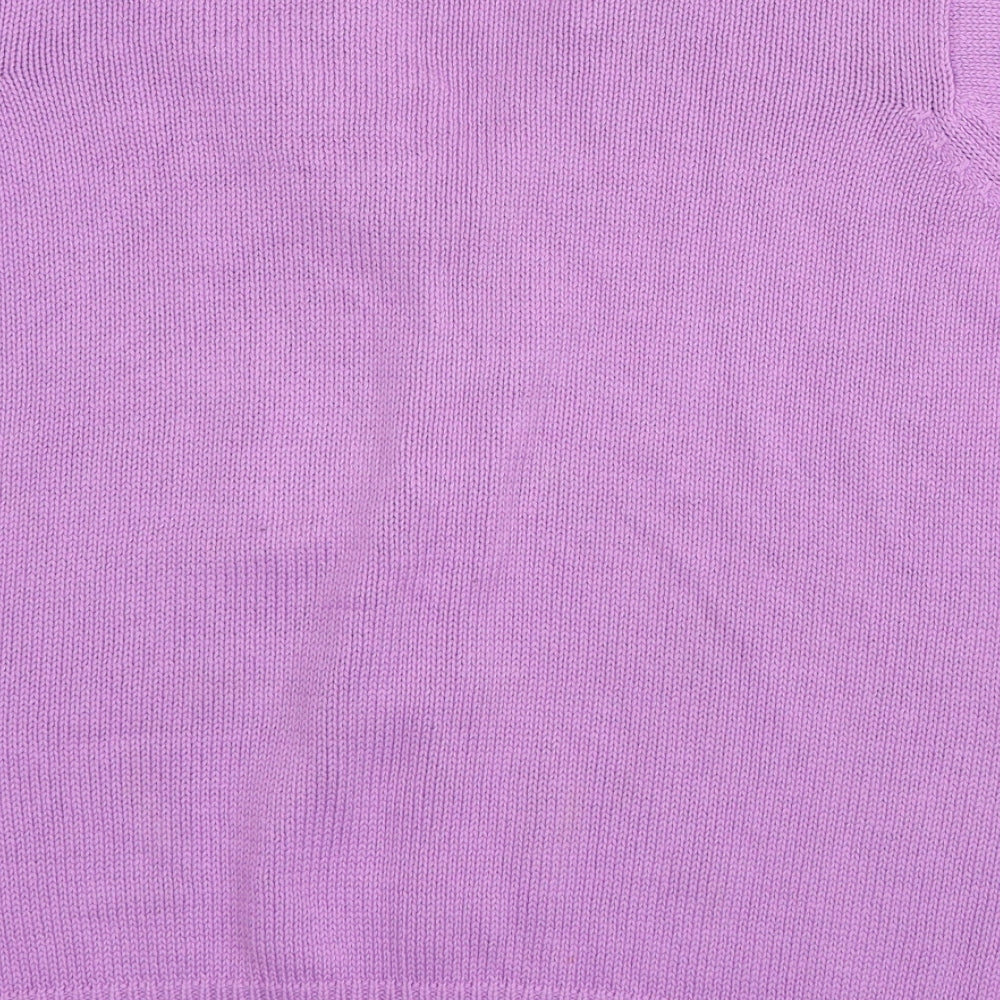 EWM Womens Purple  Rayon Cardigan Jumper Size M