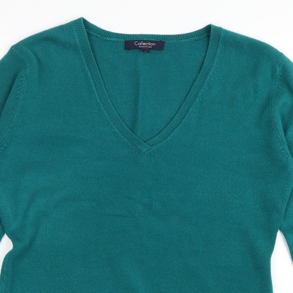 Debenhams Womens Green   Pullover Jumper Size 10
