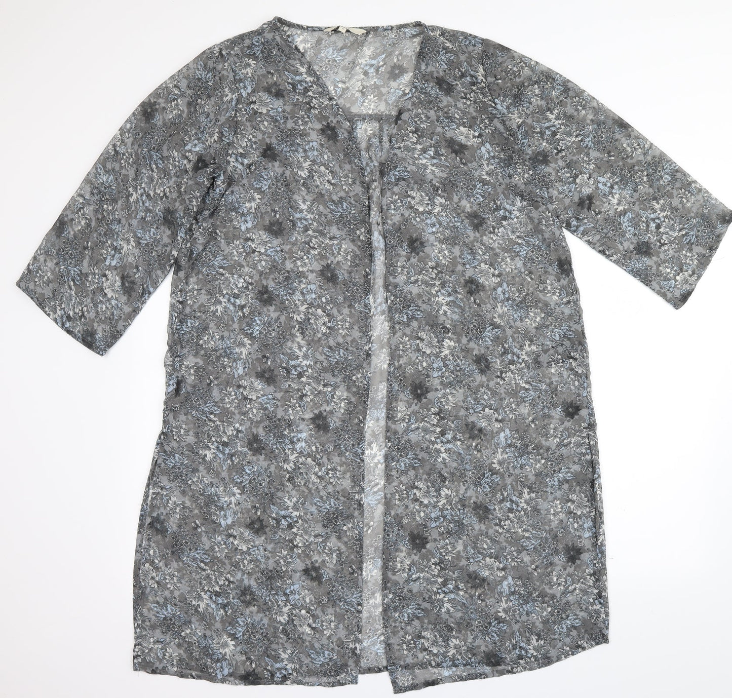 Womens UK Size 12 NEXT Grey Kimono Blouse