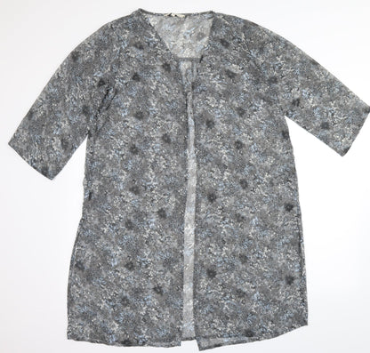 Womens UK Size 12 NEXT Grey Kimono Blouse