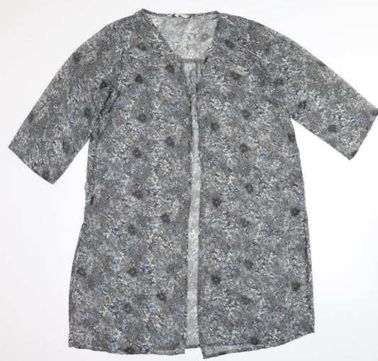 Womens UK Size 12 NEXT Grey Kimono Blouse