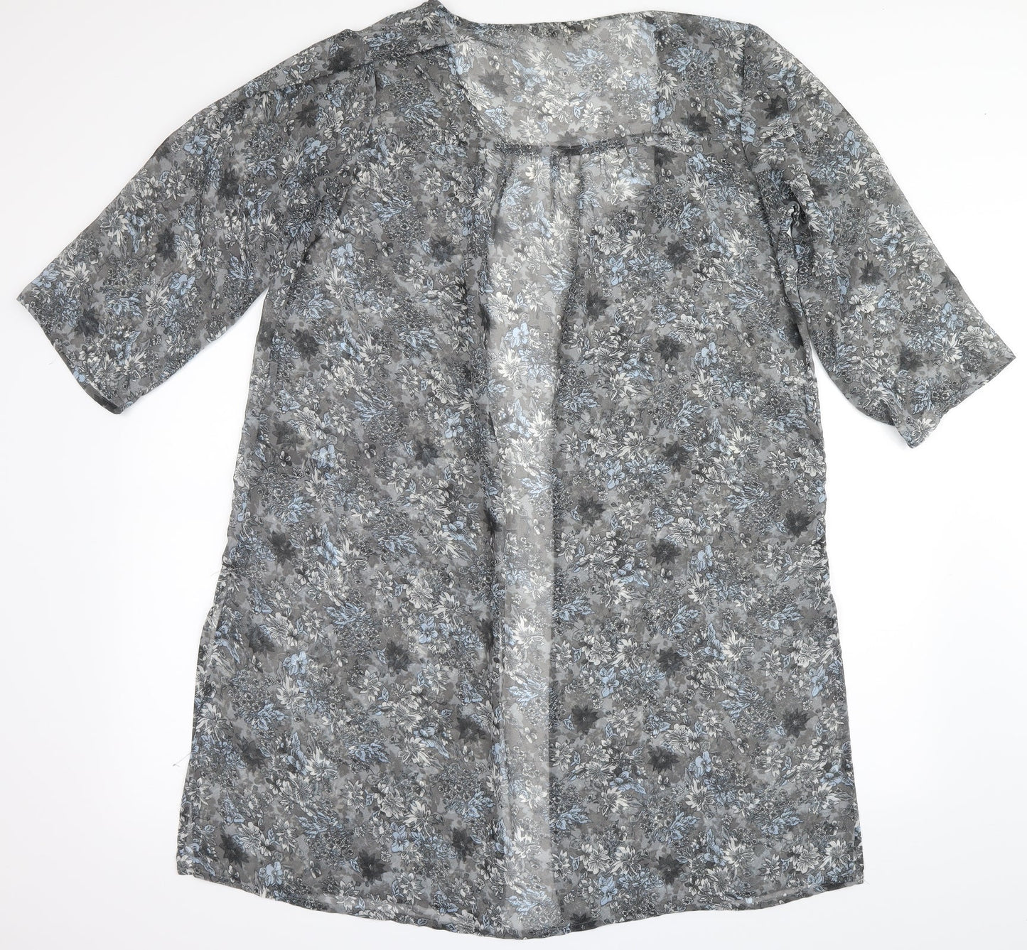 Womens UK Size 12 NEXT Grey Kimono Blouse