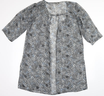 Womens UK Size 12 NEXT Grey Kimono Blouse