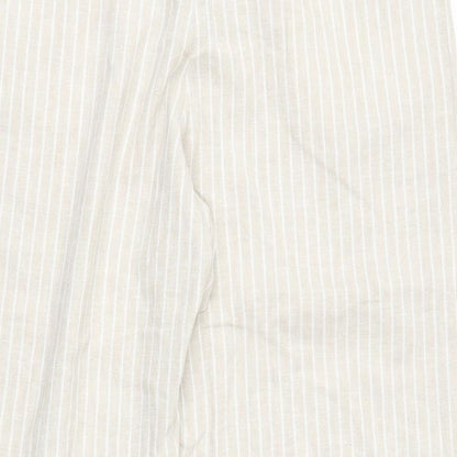 F&F Womens Beige Striped  Trousers  Size 10 L23 in