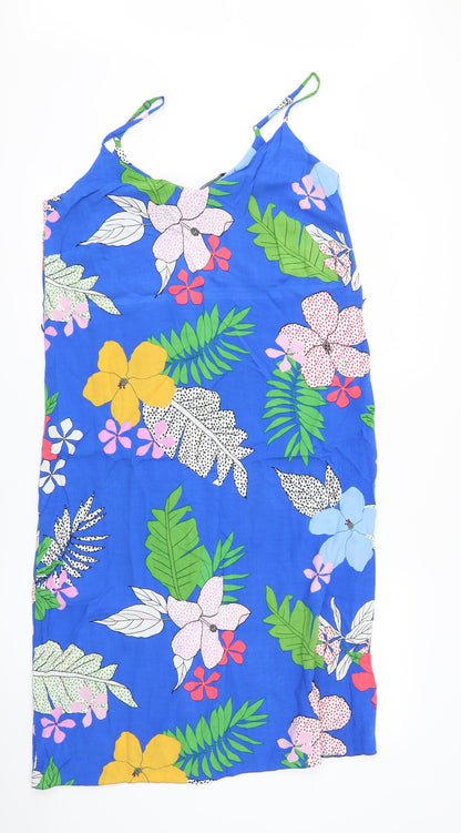 George Womens Blue Floral  Tank Dress  Size 12