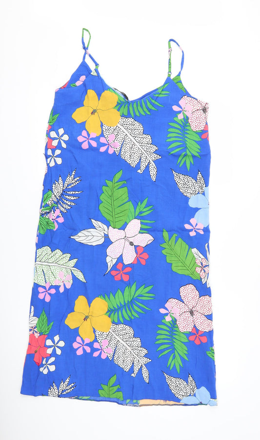 George Womens Blue Floral  Tank Dress  Size 12