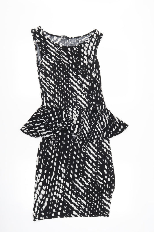 George Womens Black Animal Print  Bodycon  Size 10