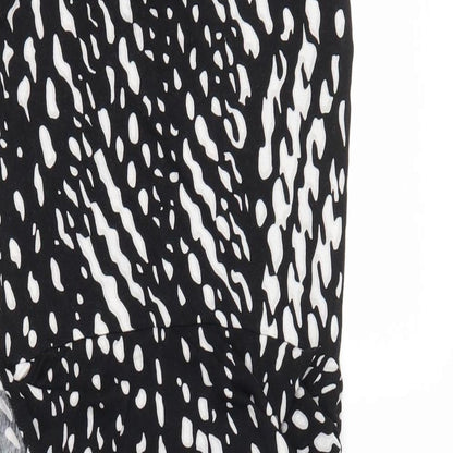 George Womens Black Animal Print  Bodycon  Size 10
