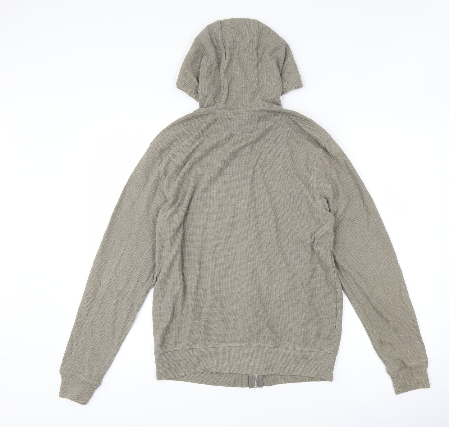 Mens UK Size M Cedar Wood State Grey Full Zip Hoodie