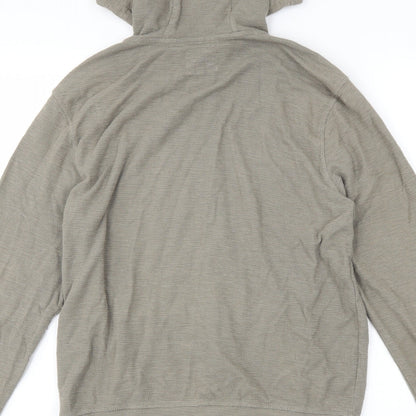 Mens UK Size M Cedar Wood State Grey Full Zip Hoodie