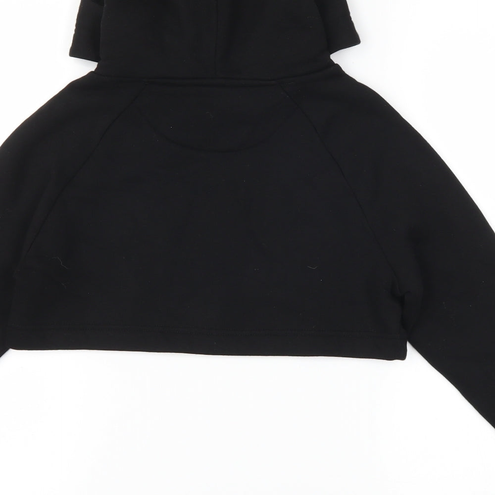DFND Girls Black   Pullover Hoodie Size 7-8 Years  - cropped
