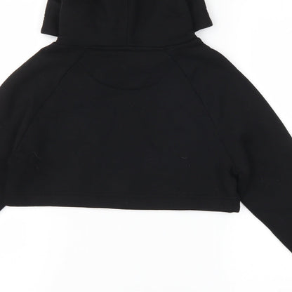 DFND Girls Black   Pullover Hoodie Size 7-8 Years  - cropped