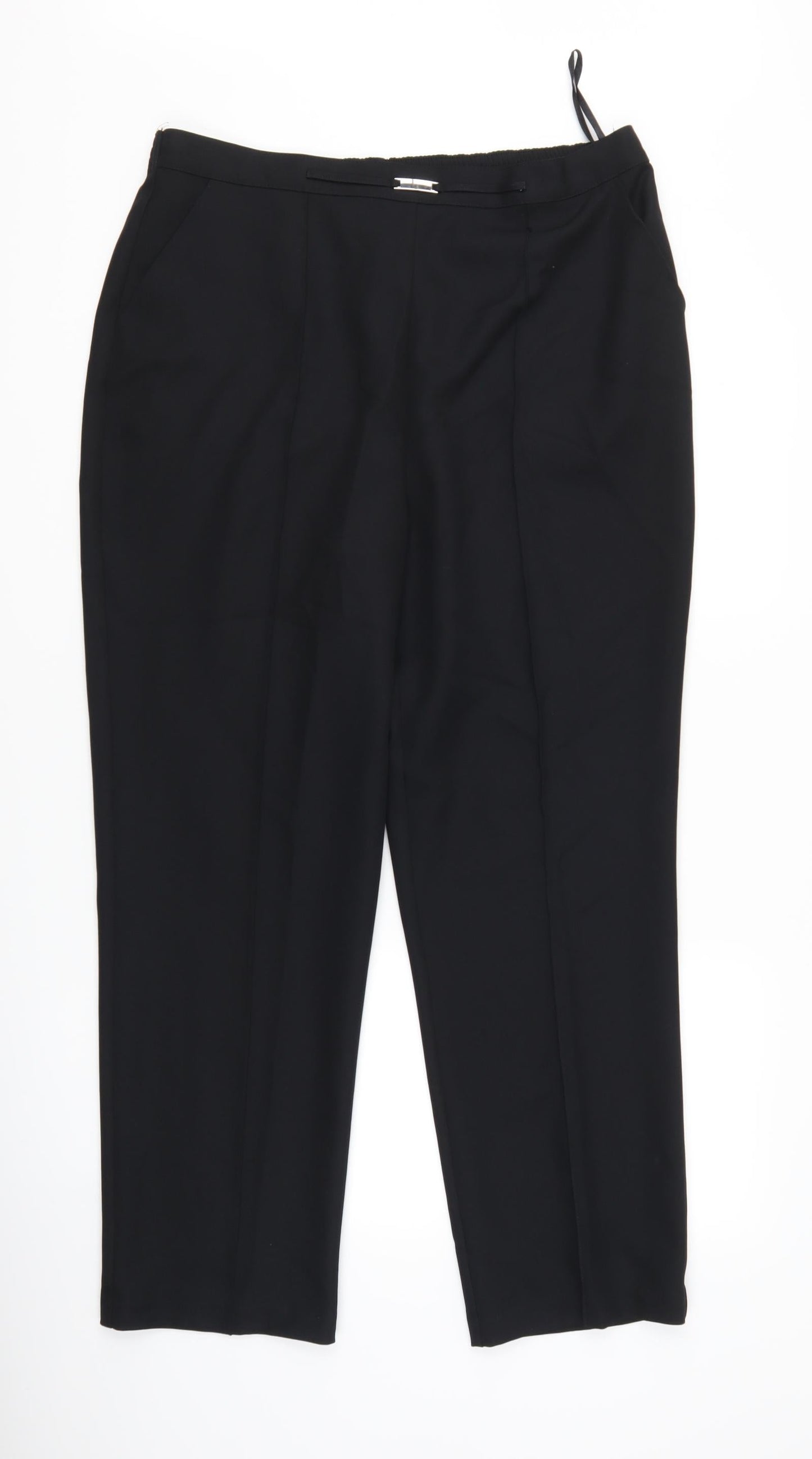 Womens UK Size 16 Papaya Regular Fit  Black Trousers