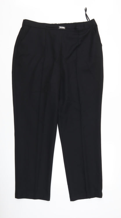 Womens UK Size 16 Papaya Regular Fit  Black Trousers
