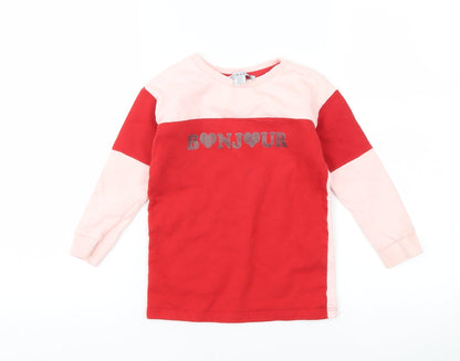 Primark Girls Pink Striped  Pullover Sweatshirt Size 3-4 Years  - Bonjour