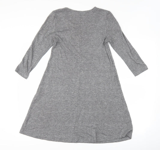 F&F Womens Grey   Skater Dress  Size 6