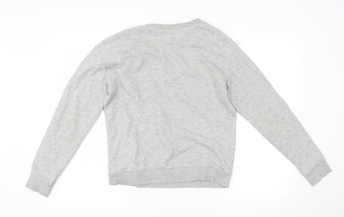 H&M Womens Grey   Pullover Sweatshirt Size M  - slogan