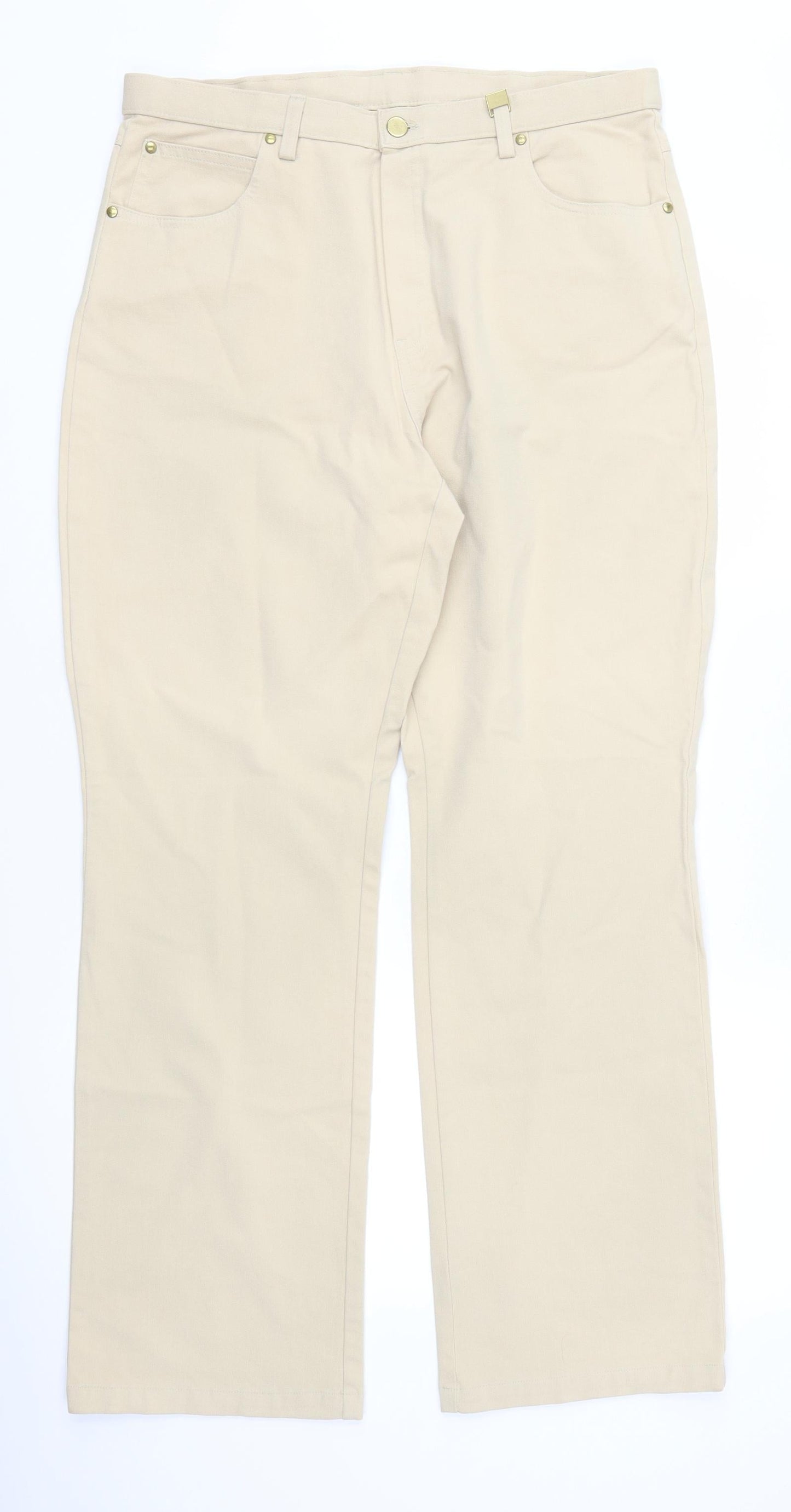 Marks and Spencer Womens Beige   Trousers  Size 16 L28 in