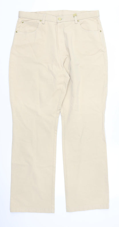 Marks and Spencer Womens Beige   Trousers  Size 16 L28 in