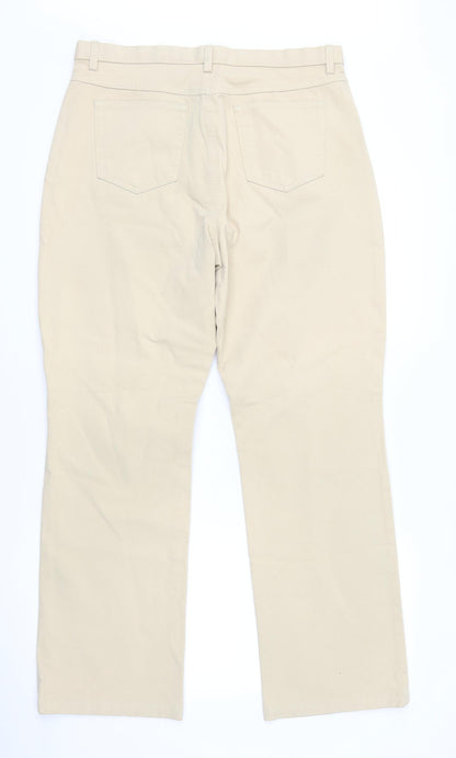 Marks and Spencer Womens Beige   Trousers  Size 16 L28 in