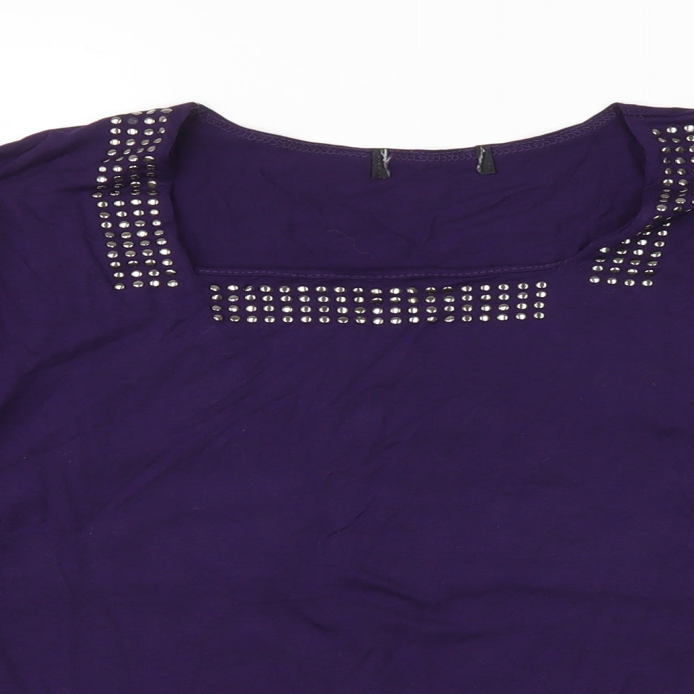 Womens UK Size 20 Preworn Purple Basic T-Shirt