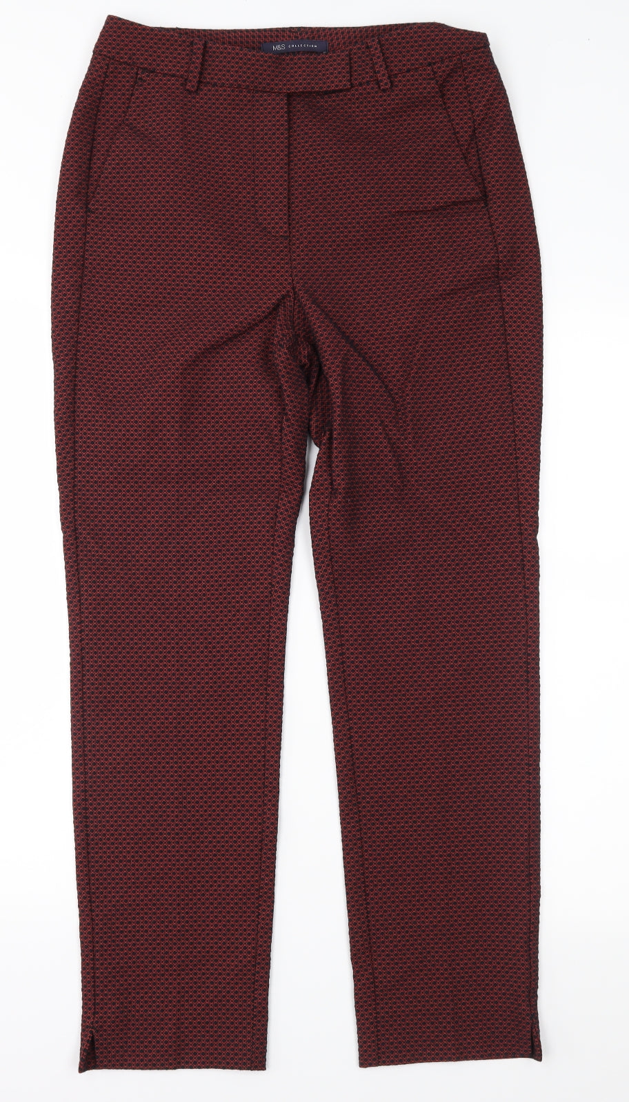 Womens UK Size 8 Marks and Spencer Regular Fit  Red Trousers