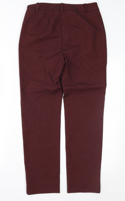 Womens UK Size 8 Marks and Spencer Regular Fit  Red Trousers