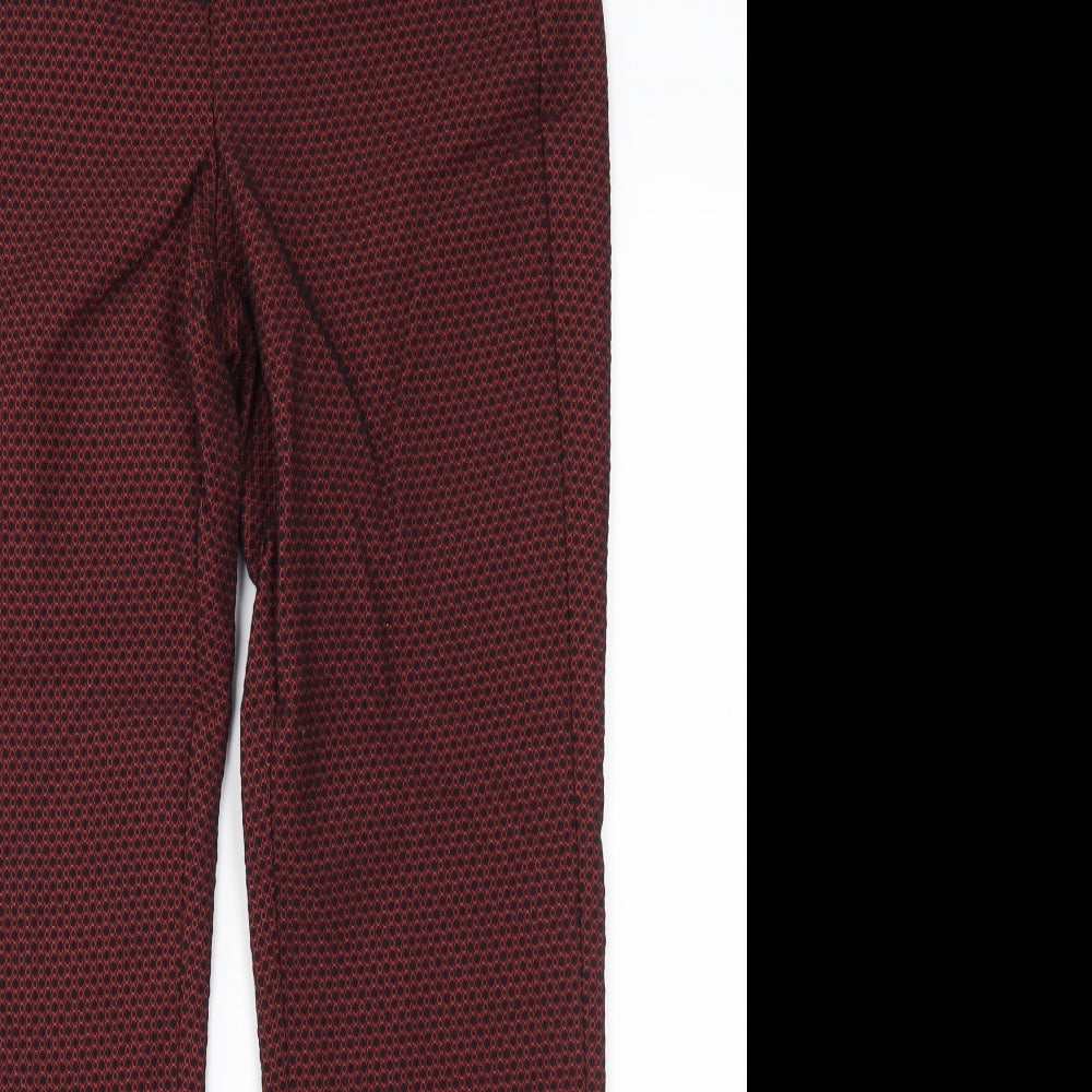 Womens UK Size 8 Marks and Spencer Regular Fit  Red Trousers