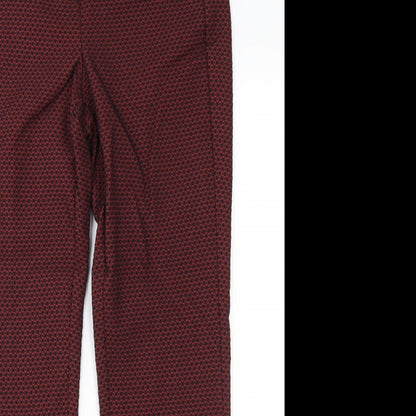 Womens UK Size 8 Marks and Spencer Regular Fit  Red Trousers