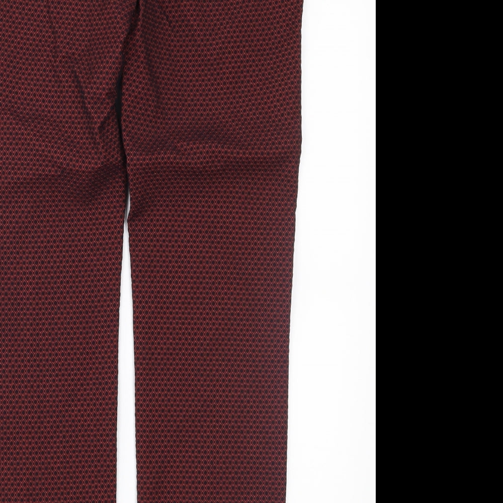 Womens UK Size 8 Marks and Spencer Regular Fit  Red Trousers