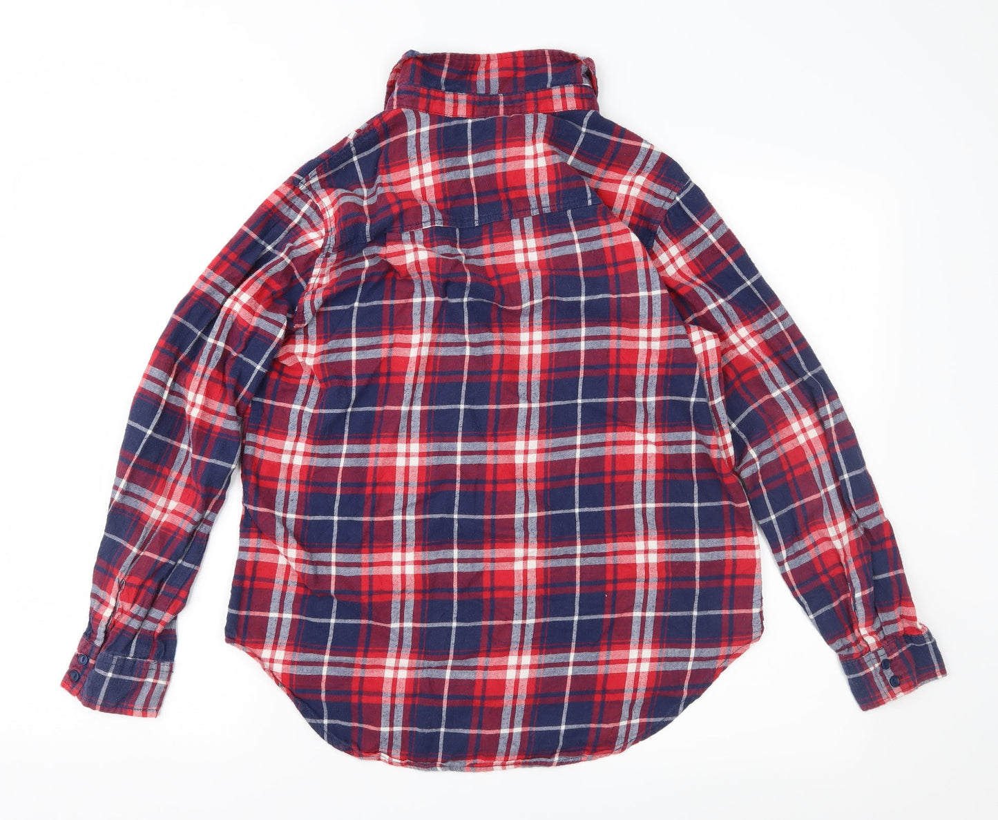 FACTORIE Womens Red Check  Basic Button-Up Size S