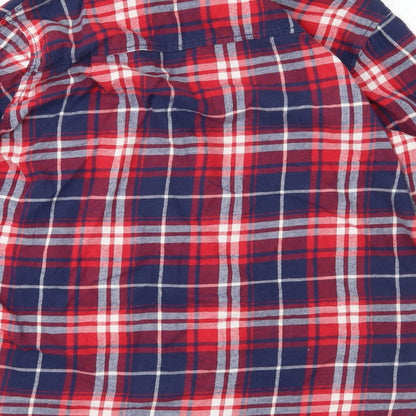 FACTORIE Womens Red Check  Basic Button-Up Size S