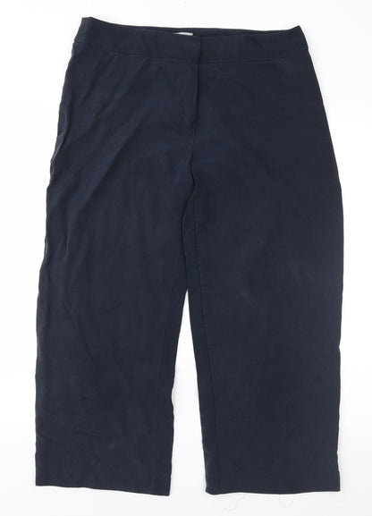 Womens UK Size 14 JFW Regular Fit Cropped Blue Trousers