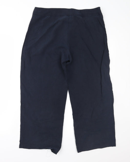 Womens UK Size 14 JFW Regular Fit Cropped Blue Trousers