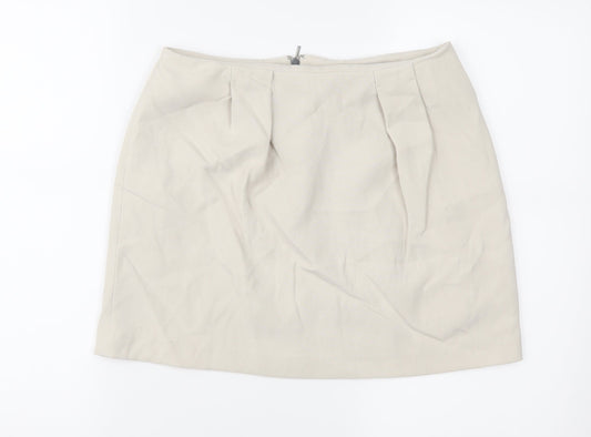 Mango Womens Beige   Mini Skirt Size 8