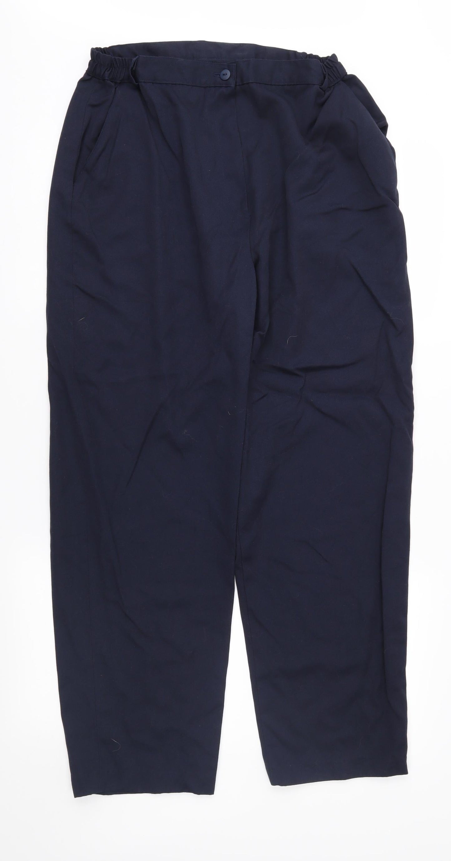 Womens UK Size 16 Preworn Regular Fit  Black Trousers
