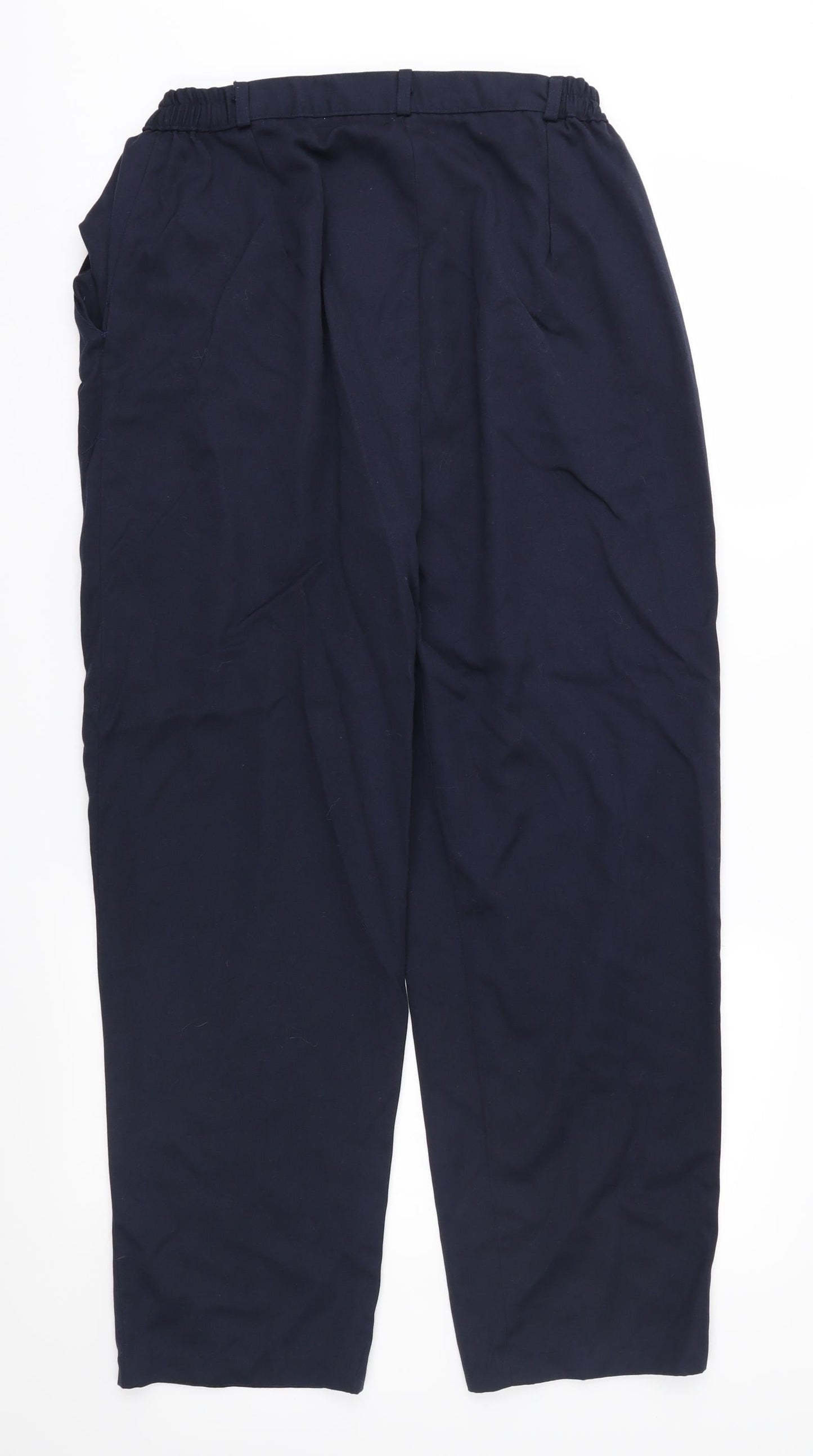 Womens UK Size 16 Preworn Regular Fit  Black Trousers