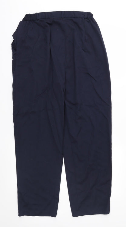 Womens UK Size 16 Preworn Regular Fit  Black Trousers